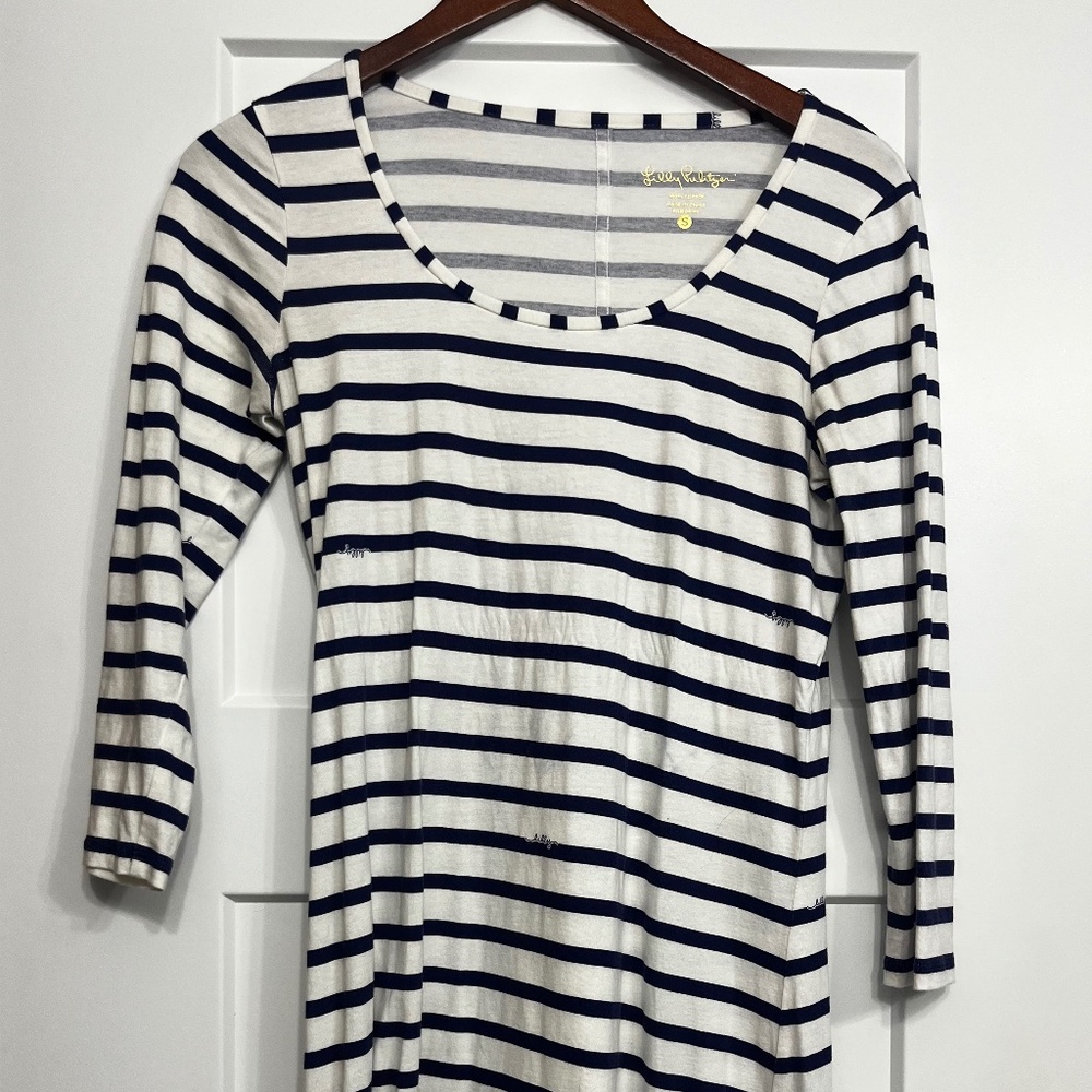 Lilly Pulitzer Navy Stripe Dress - Small